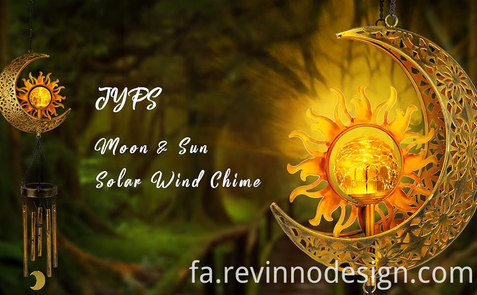 Sun Moon Solar Wind Chimes 